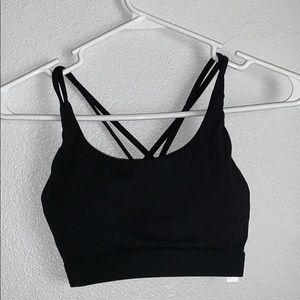 Black padded sports bra